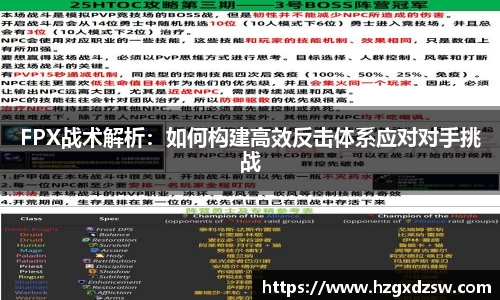 FPX战术解析：如何构建高效反击体系应对对手挑战